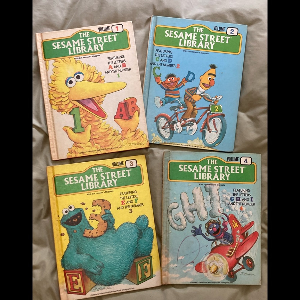 1978 vintage Sesame Street books vol.1-4
